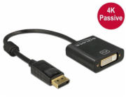 Delock - Adaptér DisplayPort - DisplayPort (M) do DVI-I (F) - 20 cm - černá