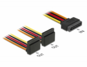 Delock - Adaptér napájení - SATA napájení (Z) s jazýckem do SATA napájení (R) kovová svorka - 3.3 / 5 / 12 V - 15 cm