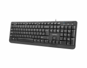 KLÁVESNICE NATEC TROUT SLIM USB, US LAYOUT, ČERNÁ