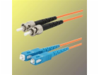 Optický patchkabel duplexní, ST-SC 9/125um SM, 2m, OS2