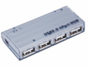 PremiumCord USB 2.0 HUB 4-portový s napájecím adaptérem 5V 2A