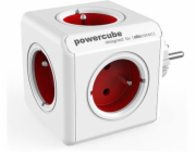 Allocacoc PowerCube Original Type E napájecí prodlužovačka 5 AC zásuvky / AC zásuvek Vnitřní Červená