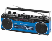 Radiomagnetofon Trevi, RR 501 BT/BL, MW/FM/SW 1-2, autostop, Bluetooth, mikrofon, 230 V/4xD, barva modrá
