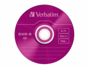 1x5 Verbatim DVD-R 4,7GB Colour 16x Speed, Slim Case