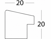 Walther Fiorito bila 40x40 drevo vc. pasparta EF440W