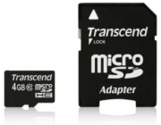 Transcend MicroSD karta SDHC 4GB + Adapter / Class 10