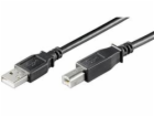 PREMIUMCORD Kabel USB 2.0 A-B propojovací 1m, barva černá