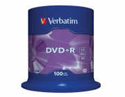 VERBATIM DVD+R 4,7GB/ 16x/ 100pack/ spindle