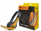 CANYON headset HSC-1, lehký, 3,5 mm jack TRRS, černo-žlutá