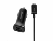 ALIGATOR Nabí. do auta microUSB 2,4A TCH černá