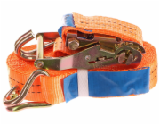 GEKO Popruh upínací s ERGO ráčnou a hákem, 10m/5T/50mm GEKO