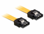 Delock Cable SATA - Kabel SATA - Serial ATA 150/300/600 - SATA (F) do SATA (F) - 20 cm - opatřený západkou, přímý konektor - žlutá