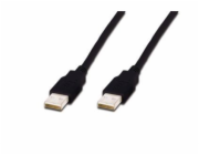 Digitus USB kabel A/samec na A/samec, černý, Měď, 1,8m