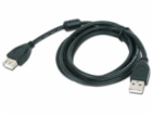 GEMBIRD Kabel USB 2.0 A-A prodlužovací 1,8m Premium (čern...