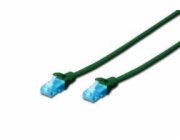 Digitus Ecoline Patch Cable, UTP, CAT 5e, AWG 26/7, zelený 2m, 1ks
