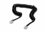 Digitus kabel RJ10 pro telefonní sluchátko, kroucený, čer...