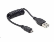 GEMBIRD Kabel USB 2.0 A-Micro B propojovací 0,60m (černý, kroucený)