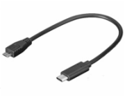 PREMIUMCORD Adaptér USB 3.1 C/male - USB 2.0 Micro-B/male, 0,2m