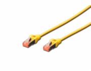 Digitus CAT 6 S-FTP patch kabel, LSOH, Cu, AWG 27/7, délka 0,25 m, barva žlutá