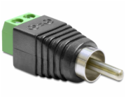 Delock Adapter RCA male > Terminal Block - Video / audio adaptér - komponentní video /audio - svorkovnice se 2 piny s piny (male) do RCA s piny (male)