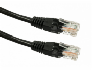 Kat. 6 RJ45 UTP měděný propojovací kabel, 1 m, černý