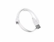 C-TECH kabel USB 2.0 AM/Micro, 1m, bílý