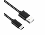 PremiumCord Kabel USB 3.1 C/M - USB 2.0 A/M, rychlé nabíjení proudem 3A, 10cm, černá