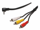 PREMIUMCORD Kabel audio/video 3,5mm Jack 4pin - 3x Cinch ...