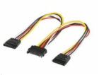 Kabel napájecí k HDD Serial ATA rozdvojka M/2xF 0,16m