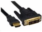 PREMIUMCORD Kabel HDMI - DVI-D 2m (M/M, zlacené kontakty,...