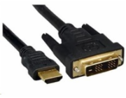 PREMIUMCORD Kabel HDMI - DVI-D 2m (M/M, zlacené kontakty, stíněný)