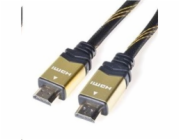 Kabel propojovací HDMI 1.4 s Ethernetem HDMI (M) - HDMI (M),  zlacené konektory, 1m