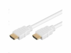 PremiumCord HDMI High Speed + Ethernet kabel,bílý, zlacen...