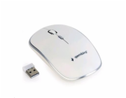 GEMBIRD Myš MUSW-4B-01-W, bílá, bezdrátová, USB nano receiver