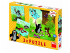 Dino Puzzle Krteček a kalhotky 3x55 dílků