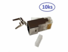 Konektor STP RJ45 (8p8c), Cat6A, 50µm, skládaný, drát - 1...