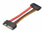 PREMIUMCORD Kabel SATA + napájení prodlužovací k HDD, 15cm