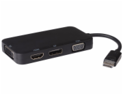 Adaptér DisplayPort - DP + HDMI + DVI + VGA 1080p, 4K*2K