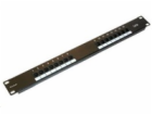 19" Patch panel XtendLan 16port, UTP, Cat5E, 30µm, duální...