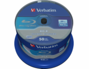 1x50 Verbatim BD-R Blu-Ray 25GB 6x Speed Datalife No-ID Cakebox