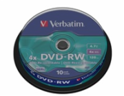 VERBATIM DVD-RW SERL 4,7GB, 4x, spindle 10 ks