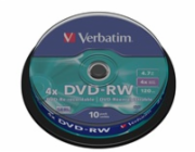 VERBATIM DVD-RW 4,7GB/ 4x/ 10pack/ spindle