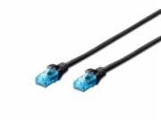 Digitus Ecoline Patch Cable, UTP, CAT 5e, AWG 26/7, černý 2m, 1ks