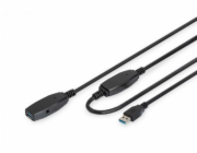DIGITUS Extension Cable USB 3.0 SuperSpeed Type USB A/A M/F active black 15m