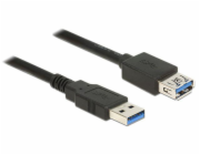 Delock Prodlužovací kabel USB 3.0 Typ-A samec > USB 3.0 Typ-A samice 0,5 m černý