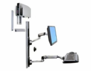 Ergotron LX Wall Mount System - Montážní sada (nástěnný držák, držák na myš, 2 kryty drah, rameno klávesnice, 2 cable channels, opěrka zápěstí, nástěnná kolejnice 10 palců (25,4 cm), nástěnná trasa 34