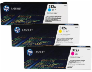 HP 312A - 3-balení - žlutá, azurová, purpurová - originální - LaserJet - kazeta s barvivem (CF440AM) - pro Color LaserJet Pro MFP M476dn, MFP M476dw, MFP M476nw