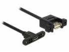 Delock kabel USB 2.0 Micro-B samice přišroubovatelná > US...