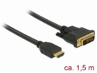 Delock Kabel HDMI na DVI 24+1 obousměrný 3 m