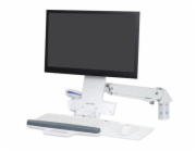 Ergotron StyleView Sit-Stand Combo - Montážní sada (kloubové rameno, zásuvka pro klávesnici) - pro LCD displej / PC vybavení - hliník, vysoce kvalitní plast - bílá - velikost obrazovky: až 24" - montá
